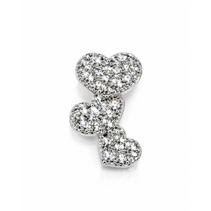 TRIS CUORI SW.SKY 2.5CMX1.5 SILVER